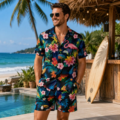 Zomer Kleding Set - Tweedelige Outfit met Flamingoprint