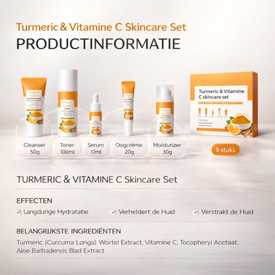 Kurkuma Skincare Set - Complete Verzorgingsset Voor Stralende Huid
