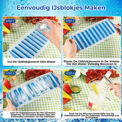 Siliconen IJsblokjesvorm - Eenvoudige IJsblokjes Voor Drinkflessen