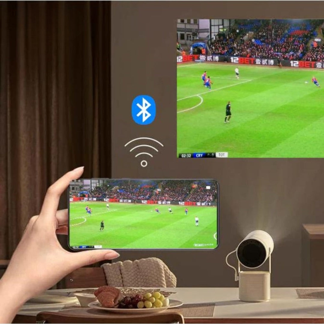 360° Smart Projector PRO Ultra HD Thuisbios - Draagbare Smart Beamer - CineVision