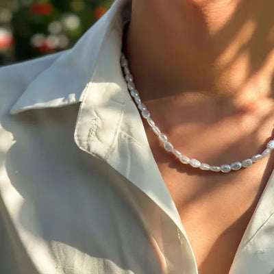 Parel Ketting - Barokke Ketting met Imitatie Parels - Lunarex