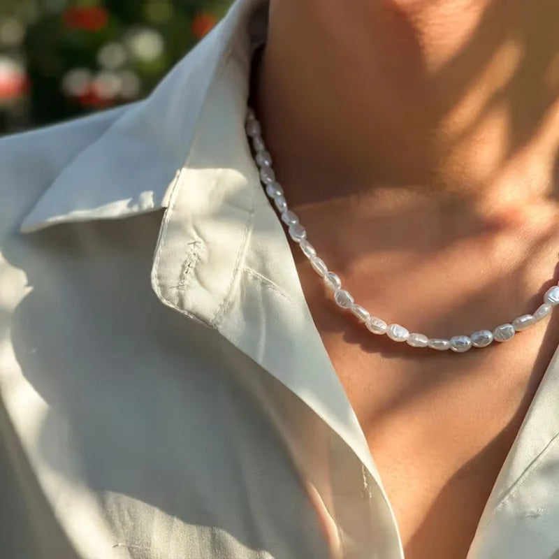 Parel Ketting - Barokke Ketting met Imitatie Parels - Lunarex