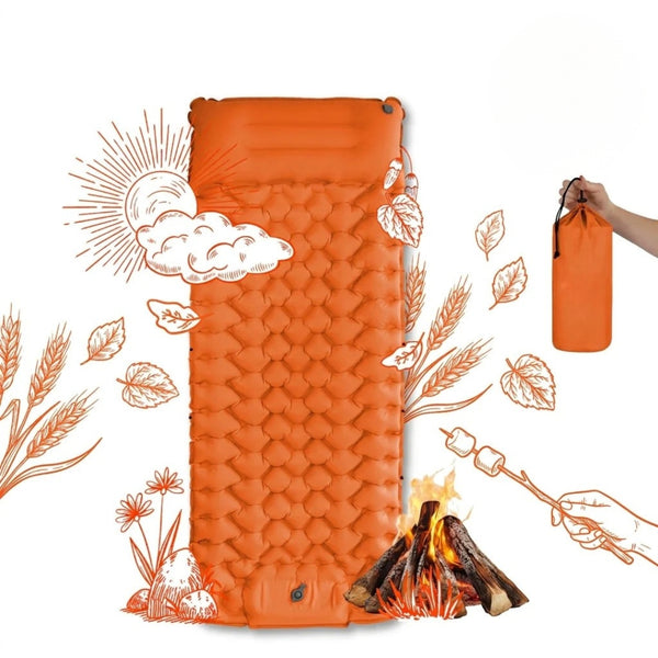 Matelas de camping - Gonflable avec pompe à pied intégrée