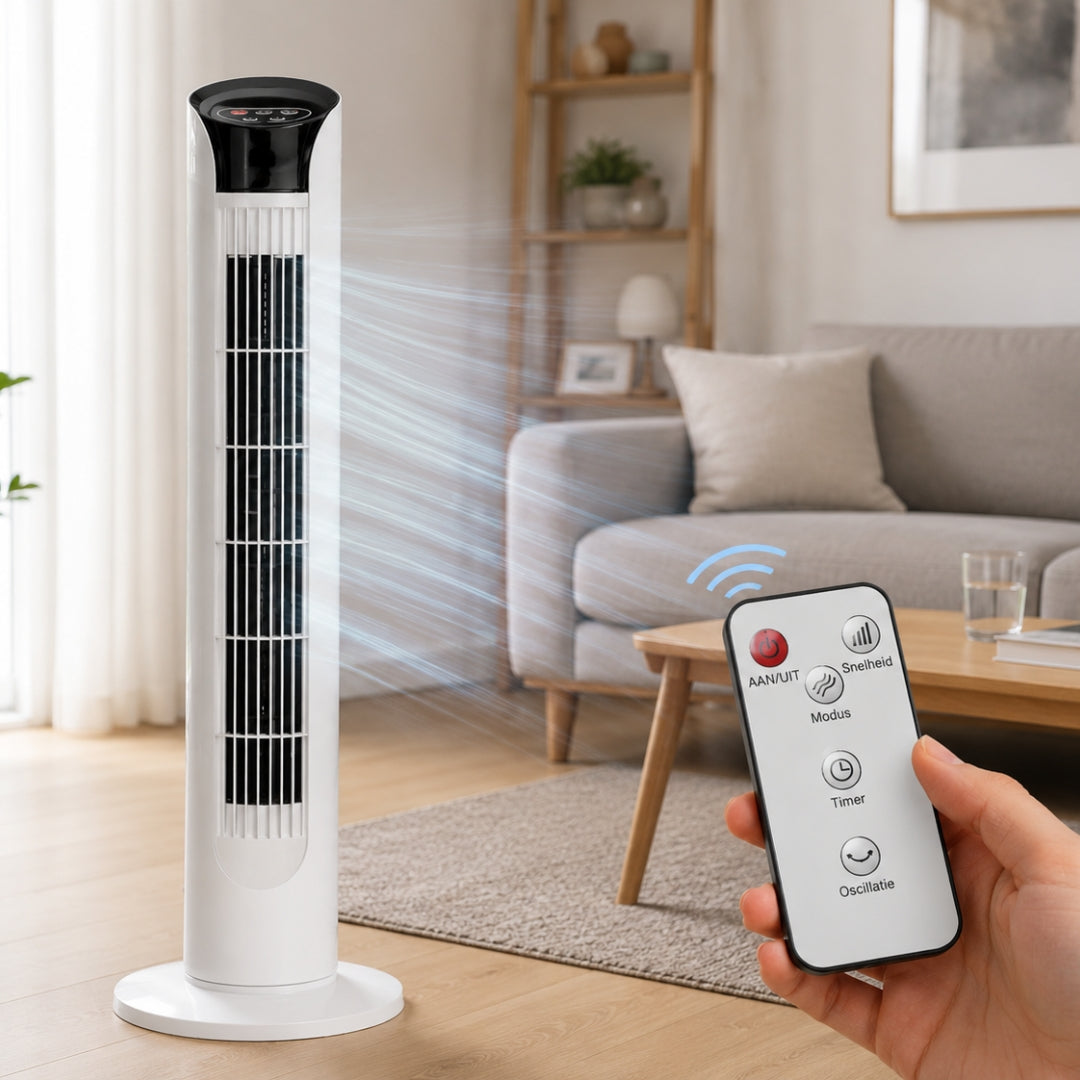 Torenventilator - Bladloos met Afstandsbediening