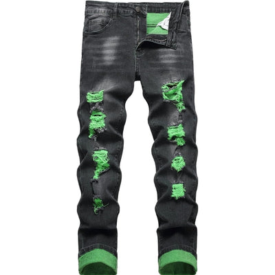 Ripped Slim Fit Jeans - Moderne Gescheurde Heren Jeans - Mick