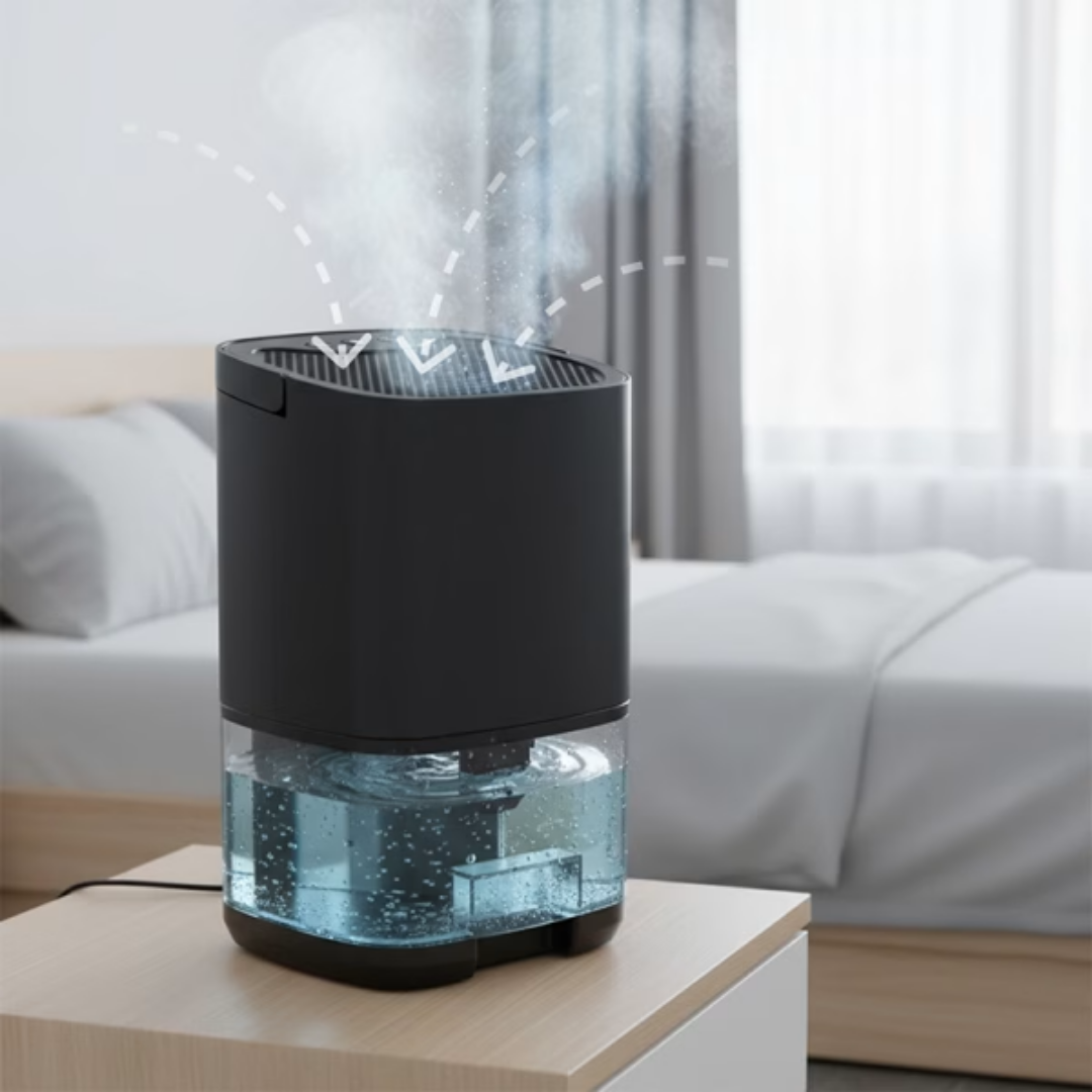 Luchtontvochtiger - compact met LED-verlichting