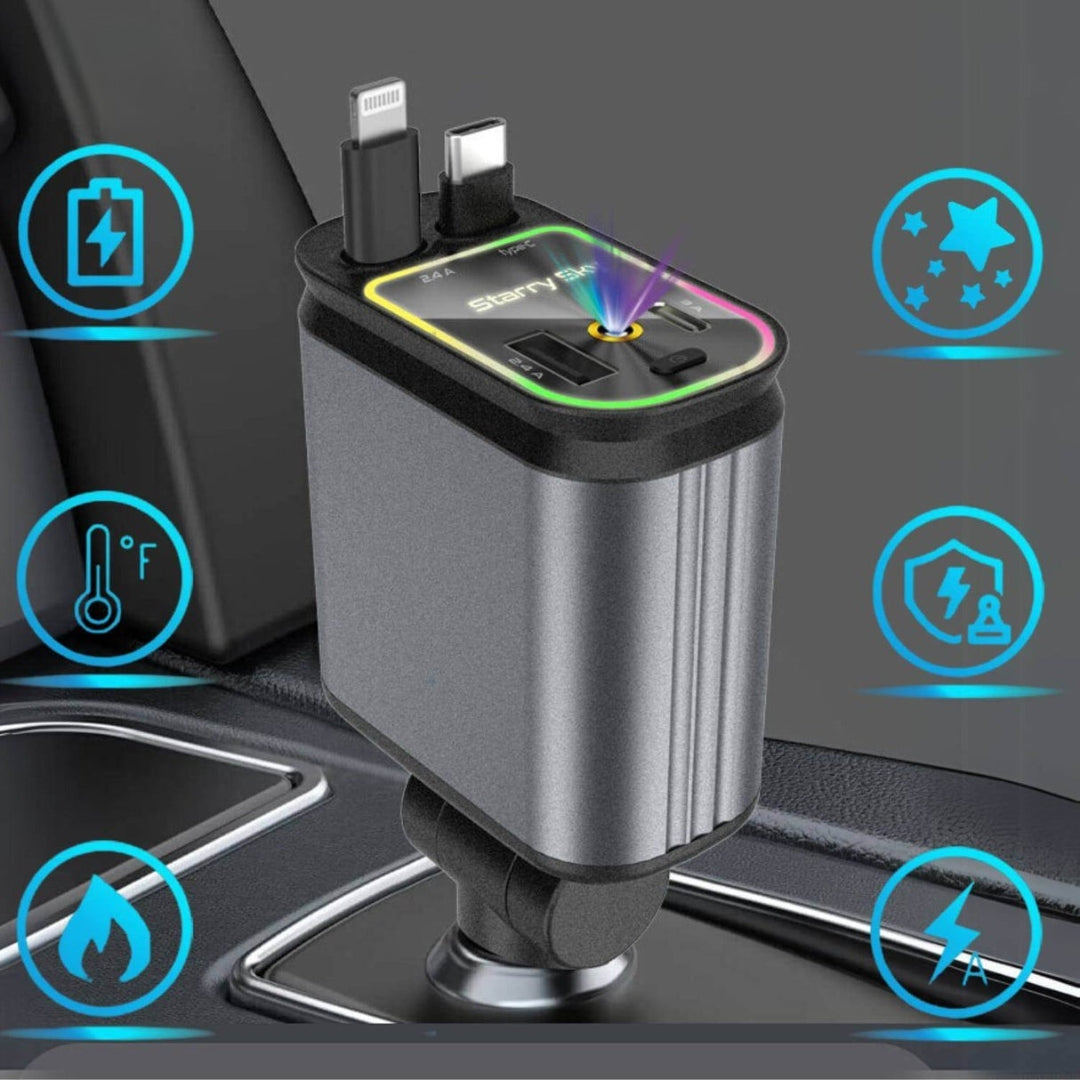 AutoCharge - 4-in-1 Snellader met RGB Sterrenhemel