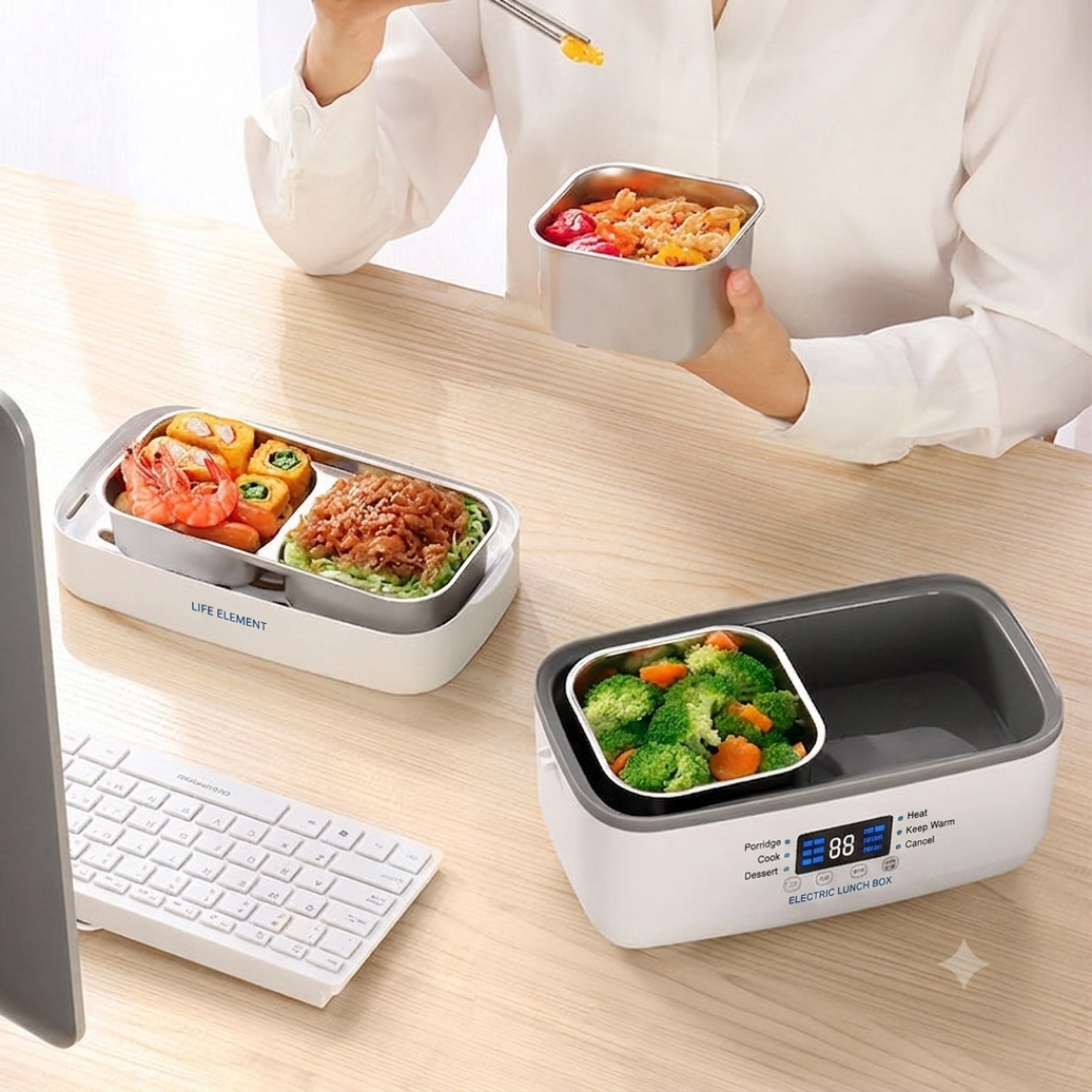 Elektrische lunchbox - 2-laags voedselverwarmer