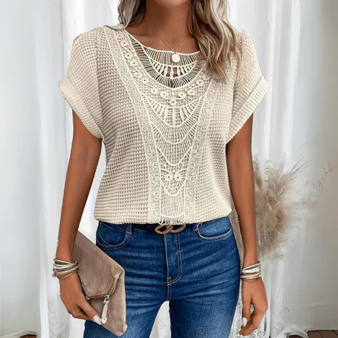 Elegant Top med Blonder til Damer