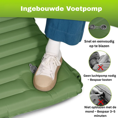 Opblaasbaar camping matras voor camping en outdoor