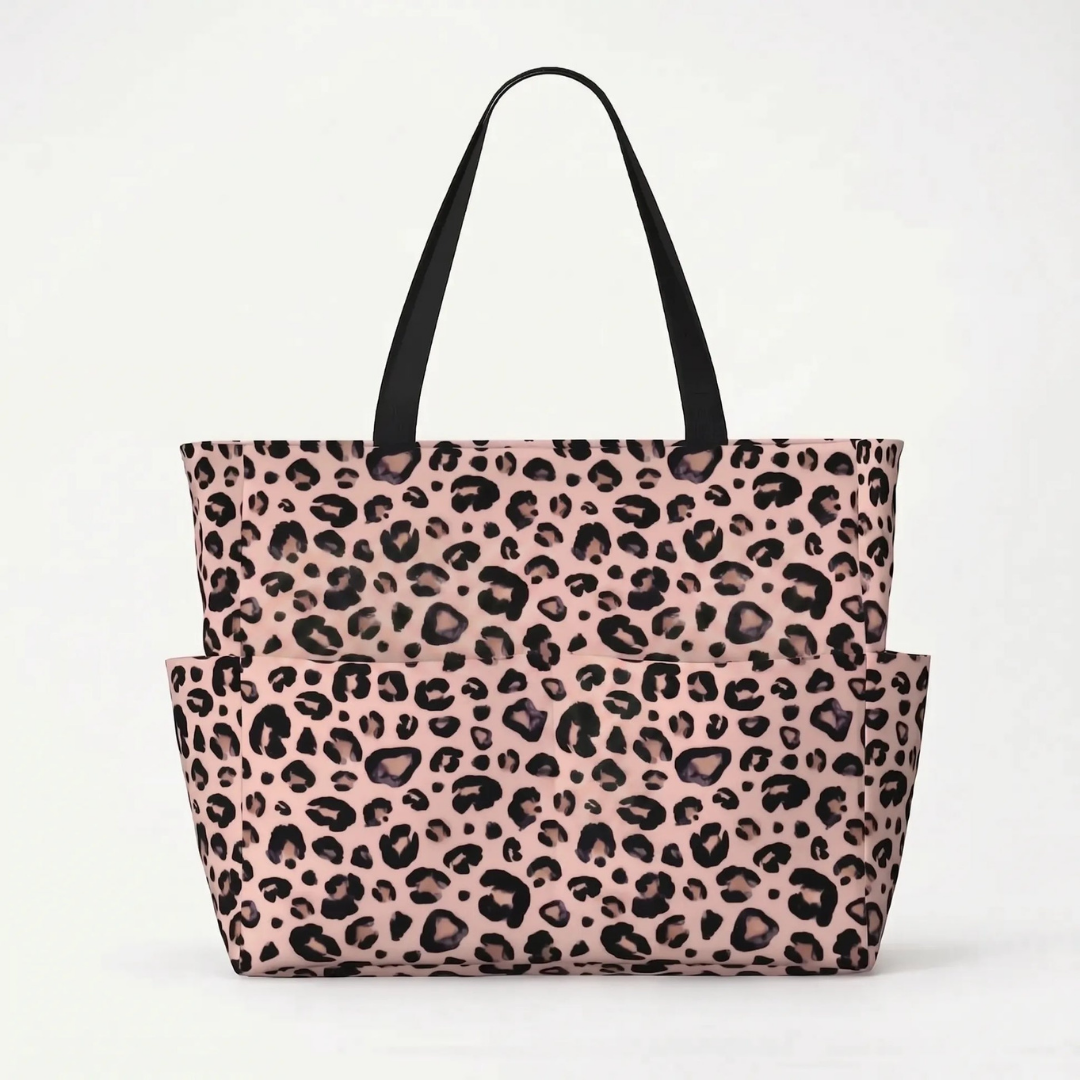Ruime Strandtas Met Luipaardprint