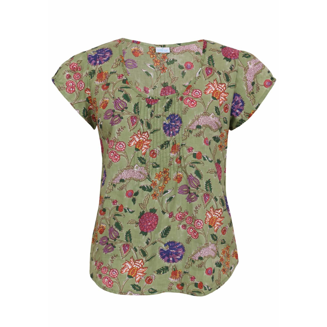 Bloemen Top met Plooidetails - Floréa