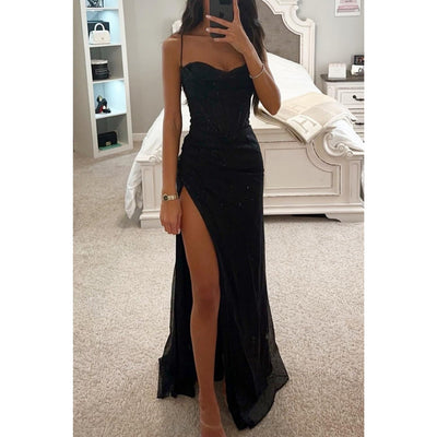 Avelisse - Gala Jurk met Glitters en Split