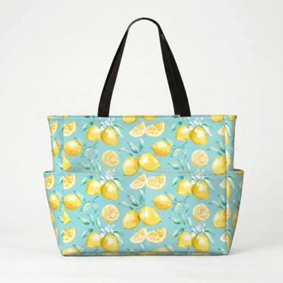 Ruime Strandtas met Tropische Print