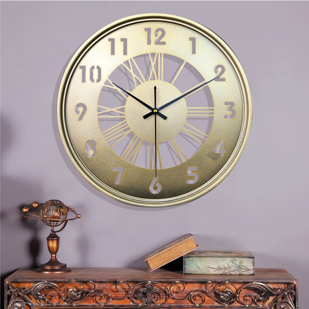 MYHOME® - Stille Ronde Wandklok Van Metaal