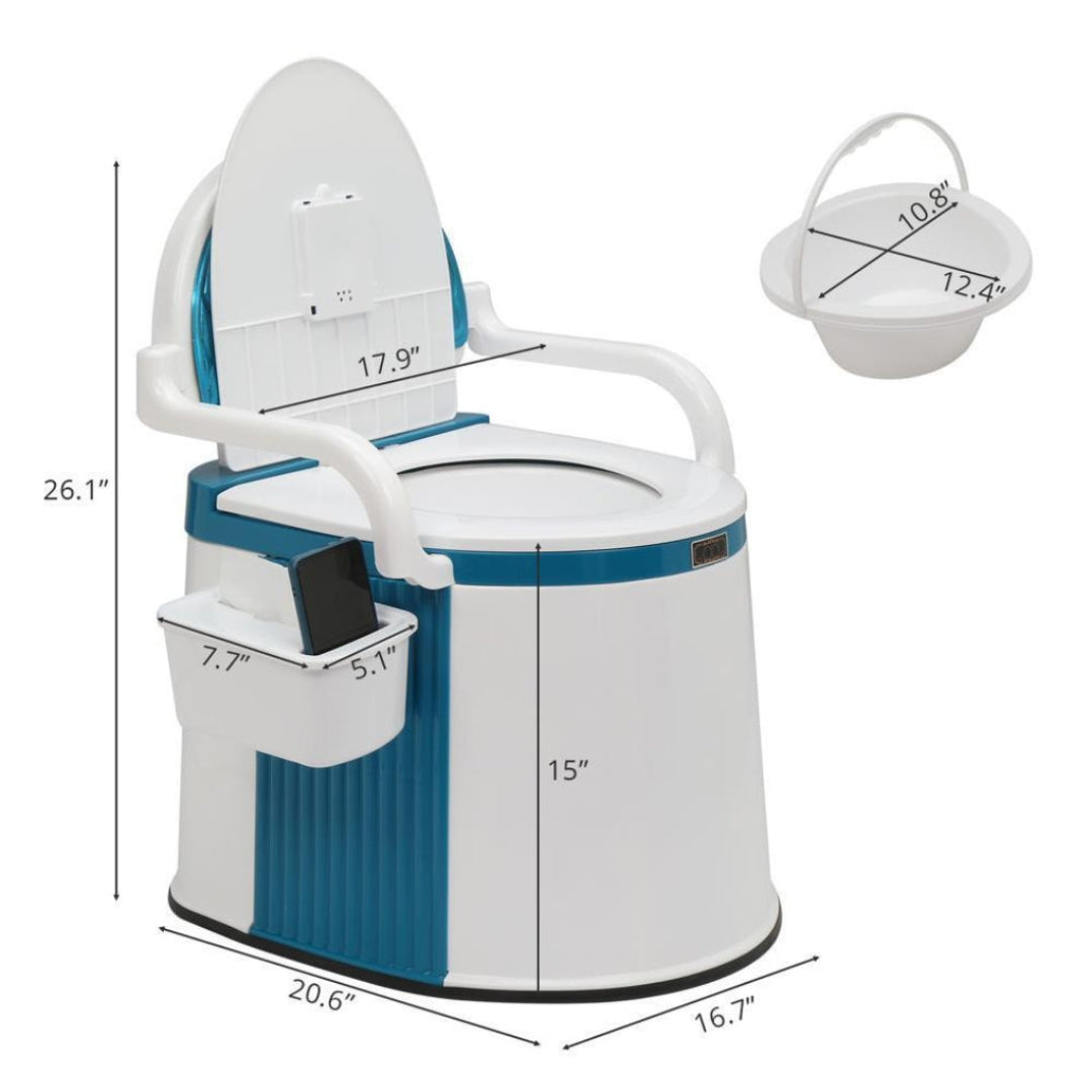 Draagbaar Toilet - Comfortabel Toilet Met Armleuningen