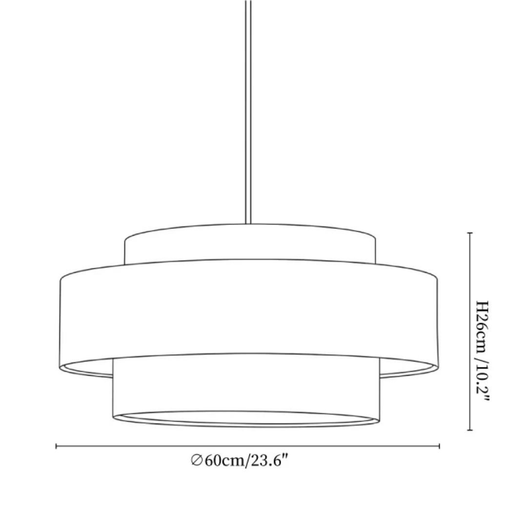 MYHOME® - Hanglamp Met Gelaagd Linnen Design