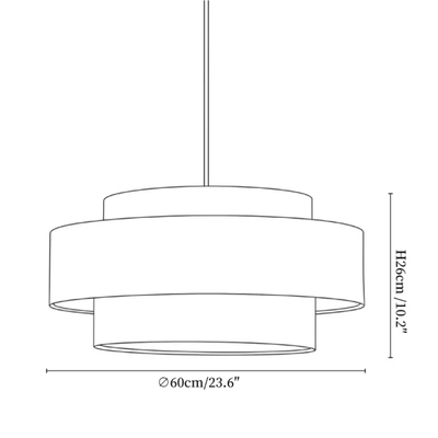 MYHOME® - Hanglamp Met Gelaagd Linnen Design