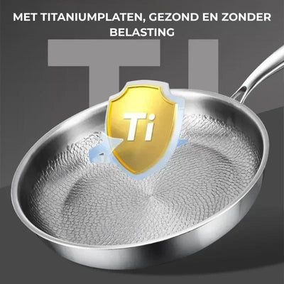 Titanium Pan - Gehamerde Anti Aanbak Koekenpan