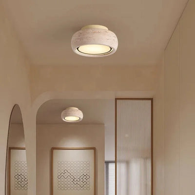 Wabi Sabi Plafondlamp - Natuurlijke Travertin Sfeerverlichting