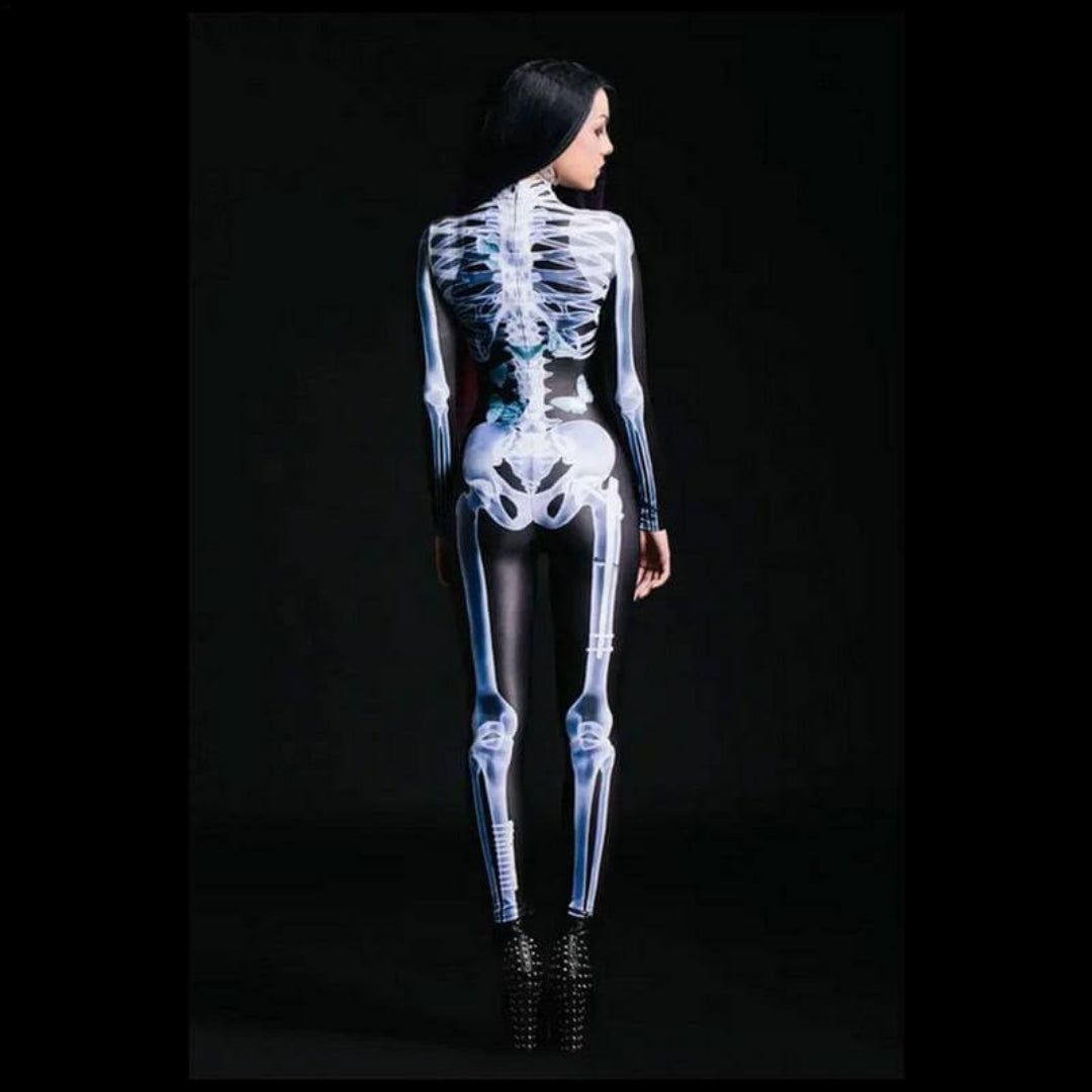 3D Skeletoutfit voor een Griezelige Halloween - Strakke Skeleton Bodysuit - SkullVibe