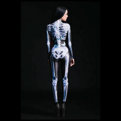 3D Skeletoutfit voor een Griezelige Halloween - Strakke Skeleton Bodysuit - SkullVibe