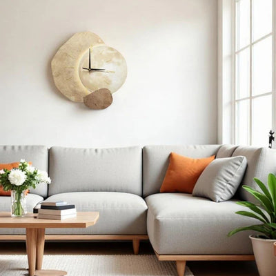 Wandklok - Moderne Maanvormige Designklok - Lunavera