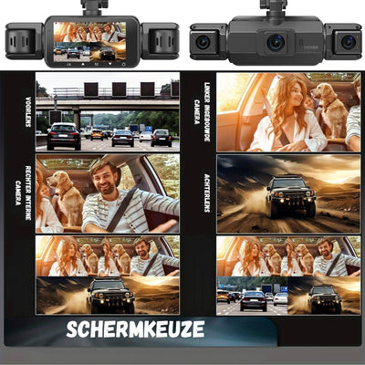 Dashcam - Draadloos 4 Camera Systeem met Wifi - QuadVision