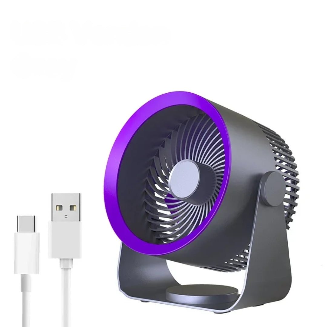 Draadloze ventilator - Oplaadbare Wandventilator Zonder Boren - BreezeFlow