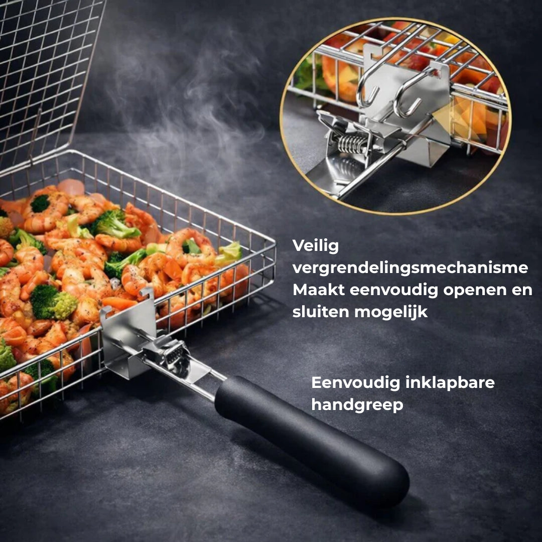Grillmand - RVS BBQ Mand voor Vis en Groenten