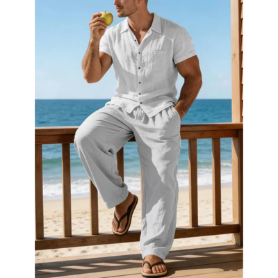 Zomer Set - Luchtige V-Hals Co-ord Set - Solven