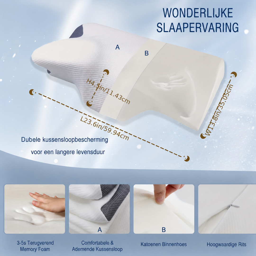 Nekkussen - Ergonomisch Memory Foam Slaapkussen