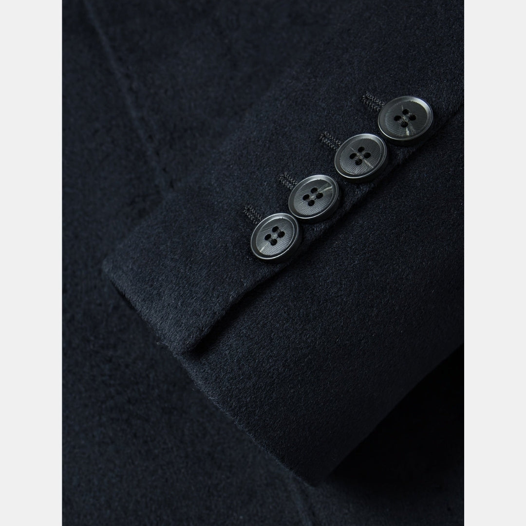 Wollen Blend Overjas Casual Middellang - Luxe Winterjas - Raverno