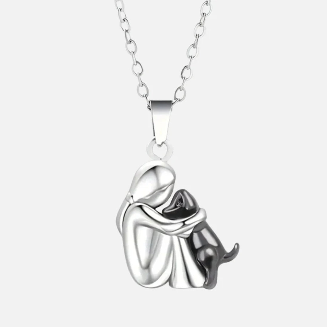 Halsketting - Hart en Hond Hanger voor Dierenliefhebbers - PawHeart