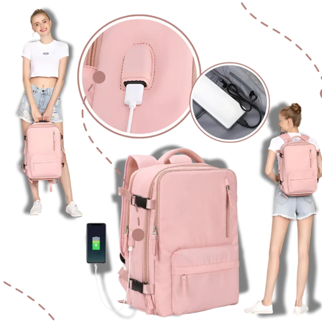 Reisrugzak - Waterdichte Rugzak met USB Poort 35L