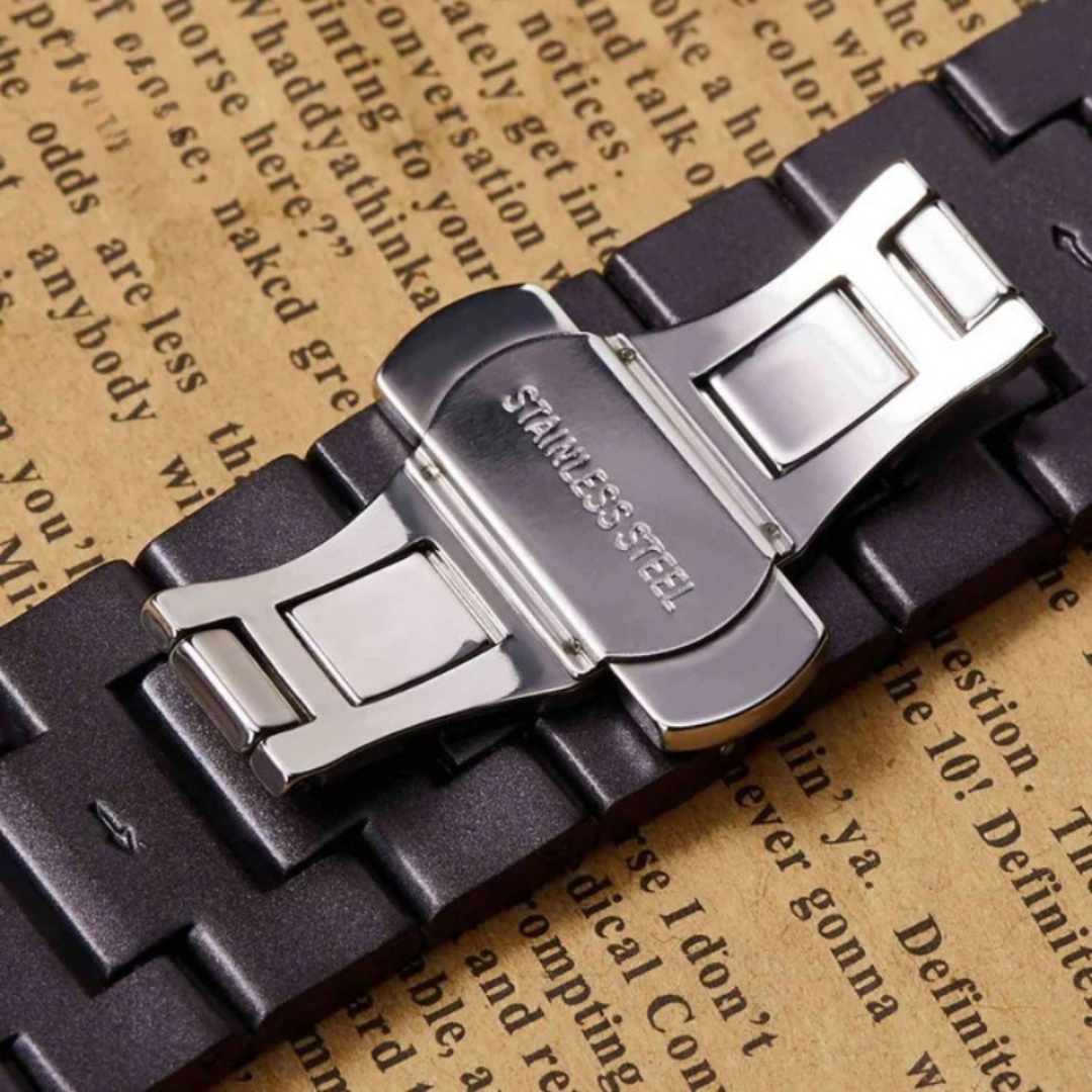 WoodTime Montre en Bois - Design Élégant et Multifonctionnel