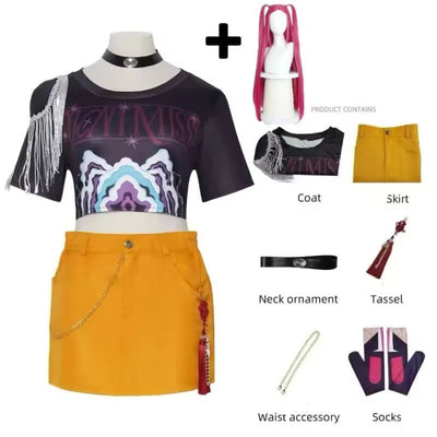 Kpop Mira Cosplay Kostuum - Complete Outfit met Pruik