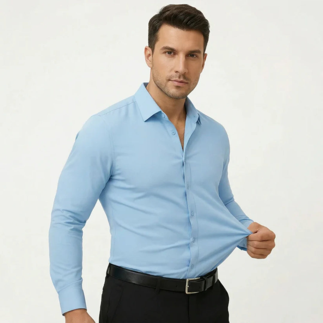 Strijkvrije blouse voor mannen
