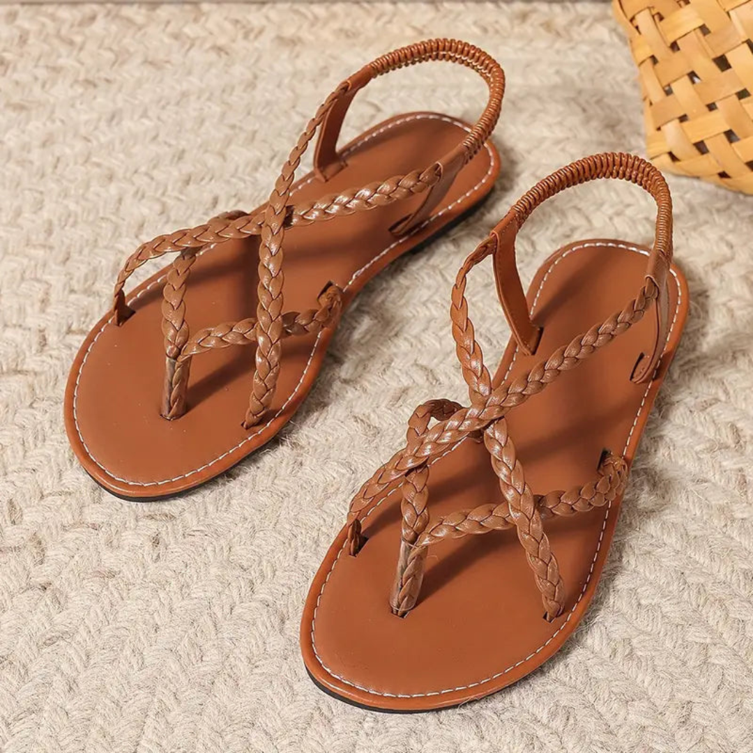 Gevlochten Comfort Sandalen met Verstelbare Bandjes - Elvara