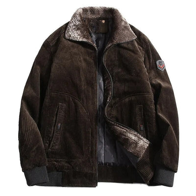 Corduroy Jas - Warme Regular Fit Winterjas voor Heren - Puroven