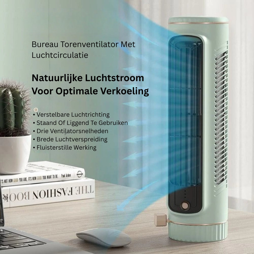 Bladloze Torenventilator - Stille 360° Luchtkoeler