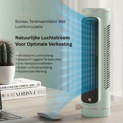 Bladloze Torenventilator - Stille 360° Luchtkoeler