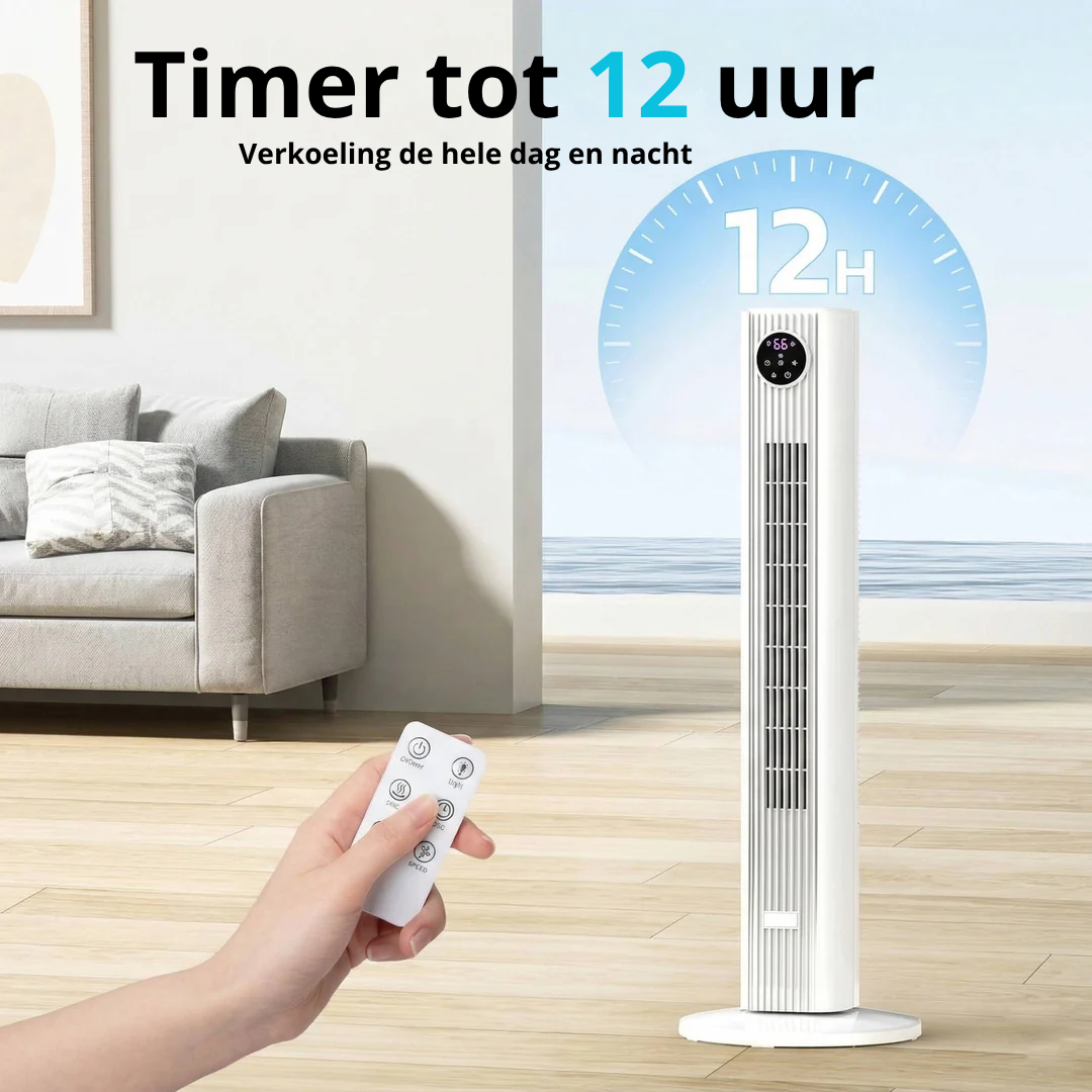 Draagbare airconditioner - krachtige torenventilator voor slaapkamer en woonkamer