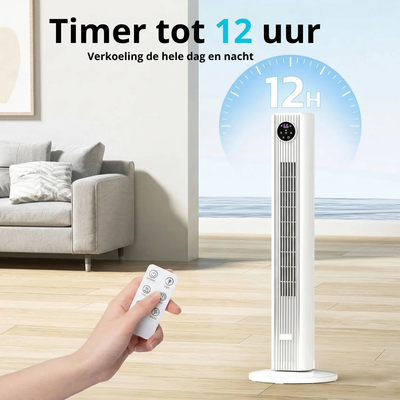 Draagbare airconditioner - krachtige torenventilator voor slaapkamer en woonkamer
