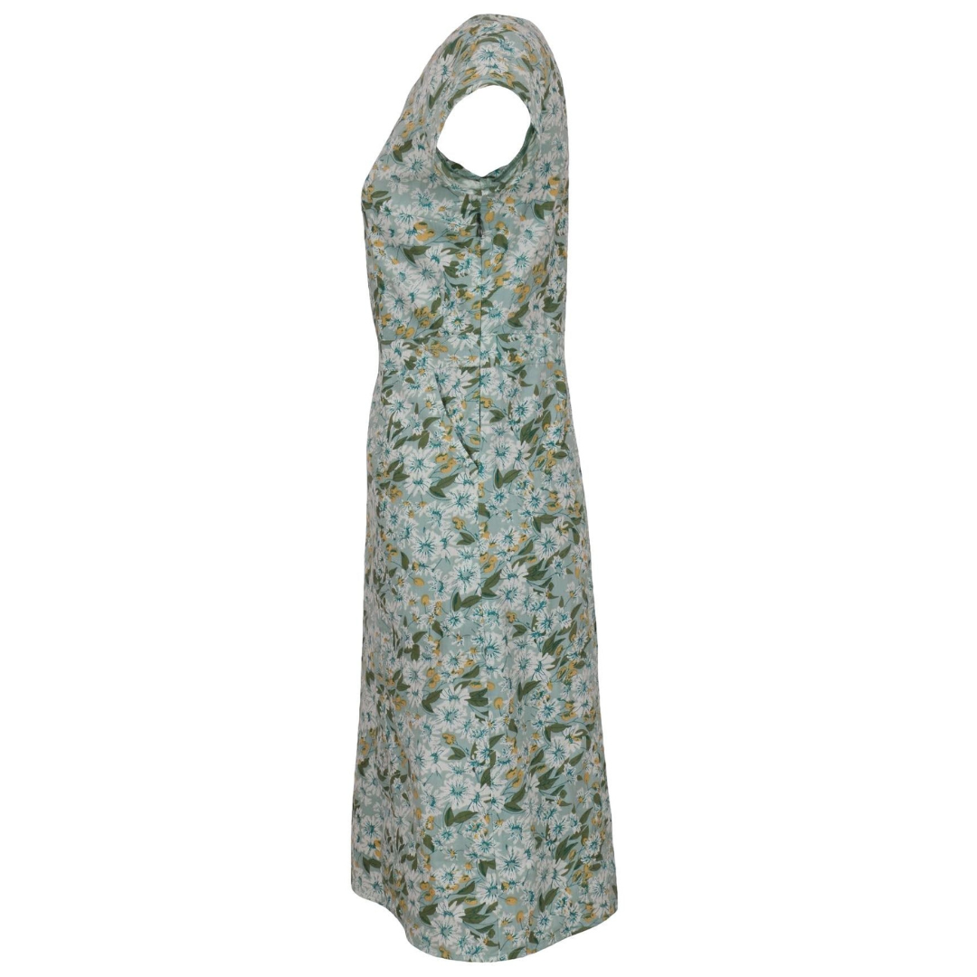 Midi Jurk - Elegante Bloemenjurk met Zakken - Eloria