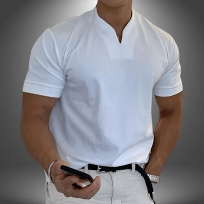 Slim Fit T-shirt Voor Heren Met V-hals