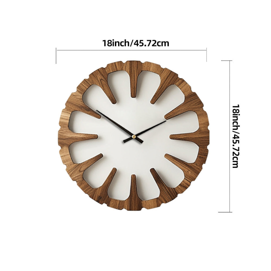 MYHOME® - Artistieke Ronde Houten Wandklok