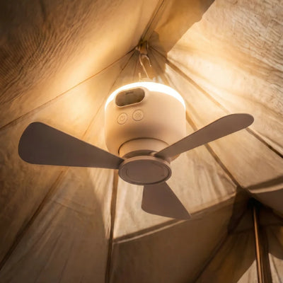 Oplaadbare Draagbare Ventilator met LED en Afstandsbediening - BreezeLite