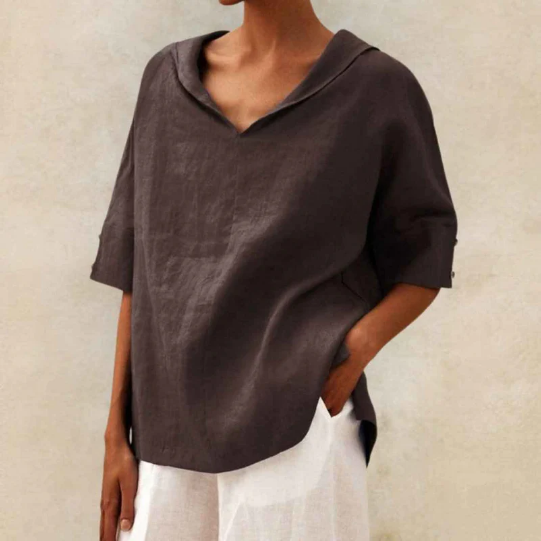 Casual Overhemd - Luchtig V-Hals Shirt