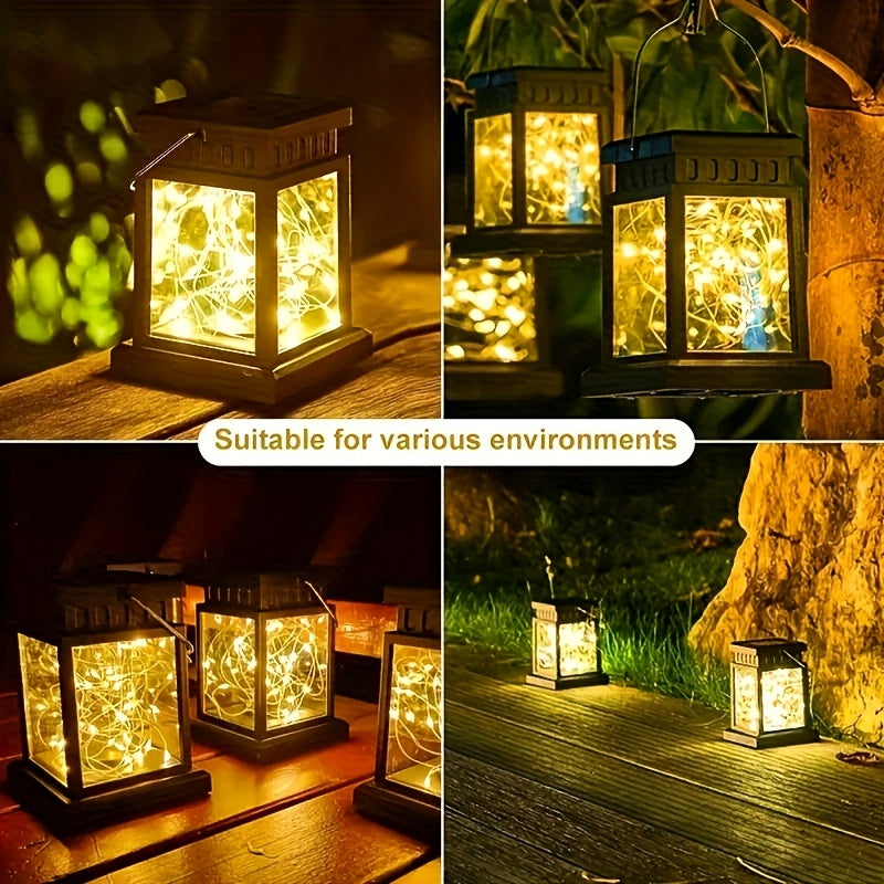 1 pièce/2 pièces Lanterne Solaire RANGDONG, Décoration de Jardin Étanche Éclairage Extérieur pour Patio ou Cour, Cadeau d'Halloween, Noël, Thanksgiving